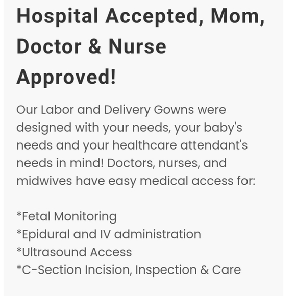 Nursed to Deliver Labor/Delivery Dress - Picture 3 of 4